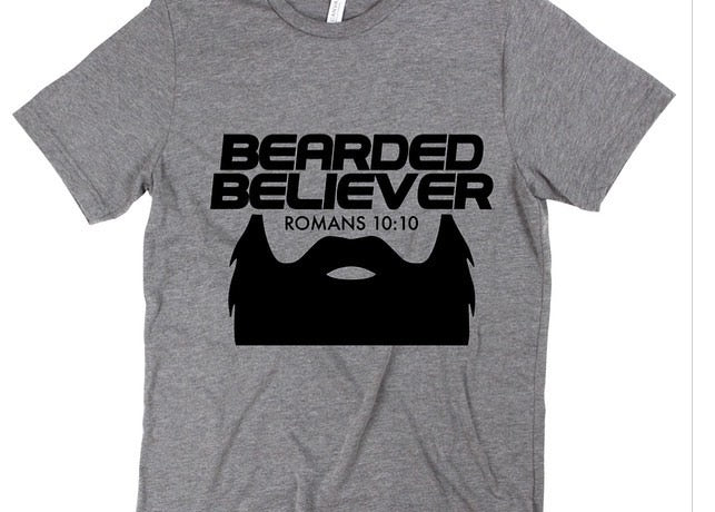 Bearded Believer Gray Tshirt